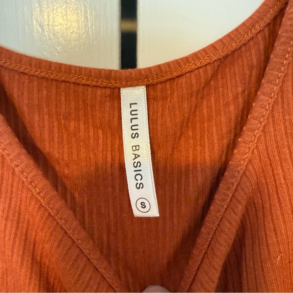 Lulus Basics Rust Ribbed Tank Top - Picture 5 of 5